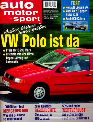 Deckblatt Auto Motor und Sport (16/1994)